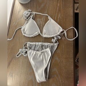 Black and white SHEIN swimsuit large both top and bottom- never worn